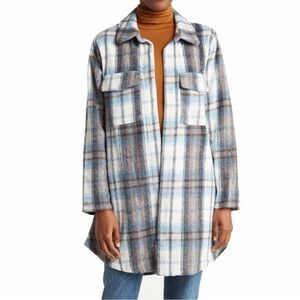 MELLODAY | NWT Plus Size Plaid Utility Shirt Jacket Shacket